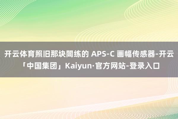 开云体育照旧那块闇练的 APS-C 画幅传感器-开云「中国集团」Kaiyun·官方网站-登录入口