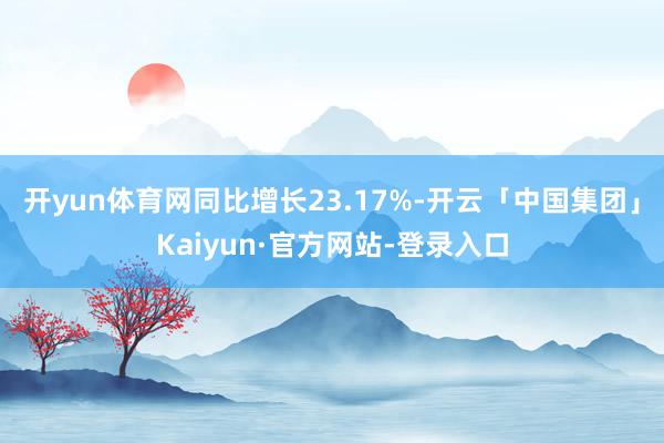 开yun体育网同比增长23.17%-开云「中国集团」Kaiyun·官方网站-登录入口