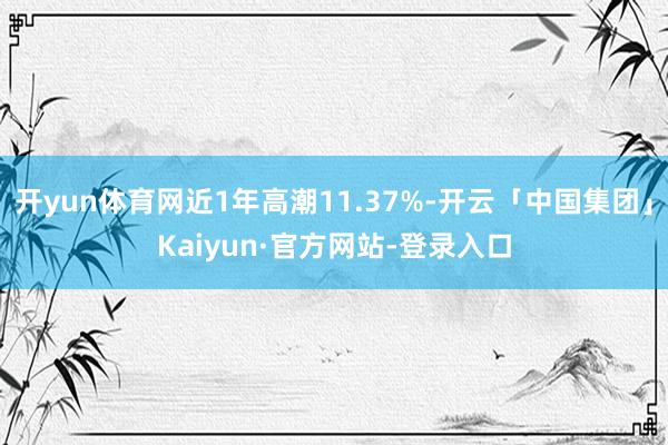开yun体育网近1年高潮11.37%-开云「中国集团」Kaiyun·官方网站-登录入口