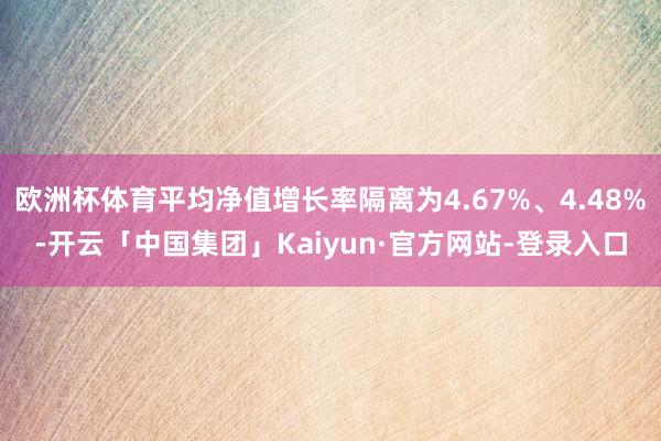 欧洲杯体育平均净值增长率隔离为4.67%、4.48%-开云「中国集团」Kaiyun·官方网站-登录入口
