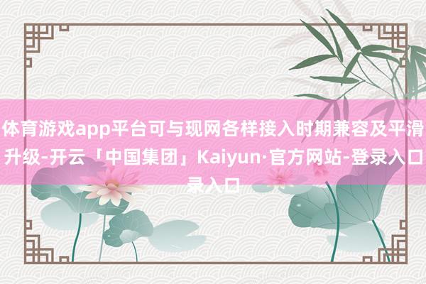 体育游戏app平台可与现网各样接入时期兼容及平滑升级-开云「中国集团」Kaiyun·官方网站-登录入口