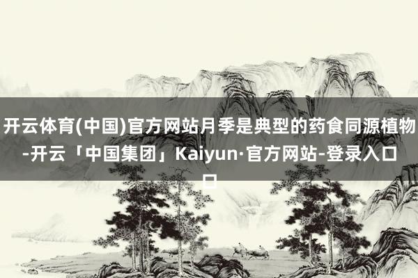开云体育(中国)官方网站月季是典型的药食同源植物-开云「中国集团」Kaiyun·官方网站-登录入口