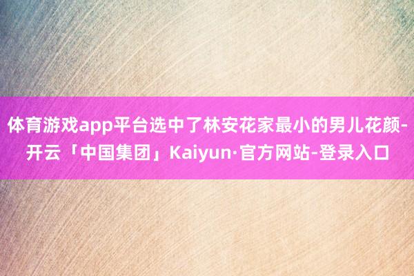 体育游戏app平台选中了林安花家最小的男儿花颜-开云「中国集团」Kaiyun·官方网站-登录入口