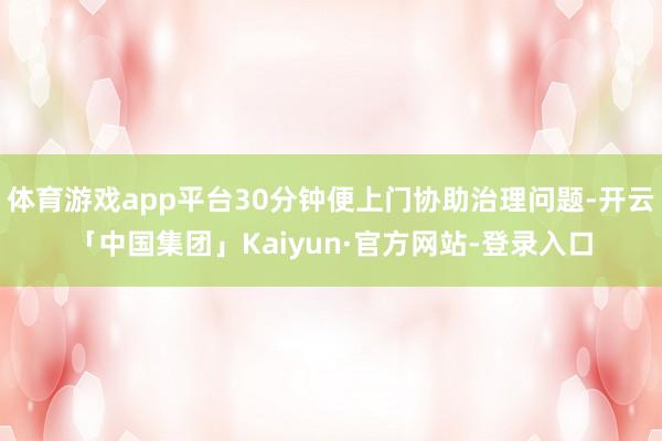 体育游戏app平台30分钟便上门协助治理问题-开云「中国集团」Kaiyun·官方网站-登录入口