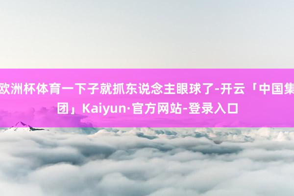 欧洲杯体育一下子就抓东说念主眼球了-开云「中国集团」Kaiyun·官方网站-登录入口