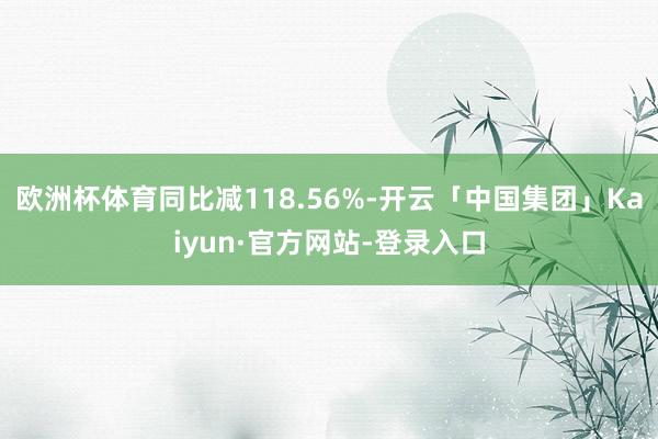 欧洲杯体育同比减118.56%-开云「中国集团」Kaiyun·官方网站-登录入口