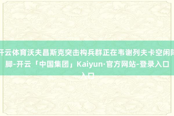 开云体育沃夫昌斯克突击构兵群正在韦谢列夫卡空闲阵脚-开云「中国集团」Kaiyun·官方网站-登录入口